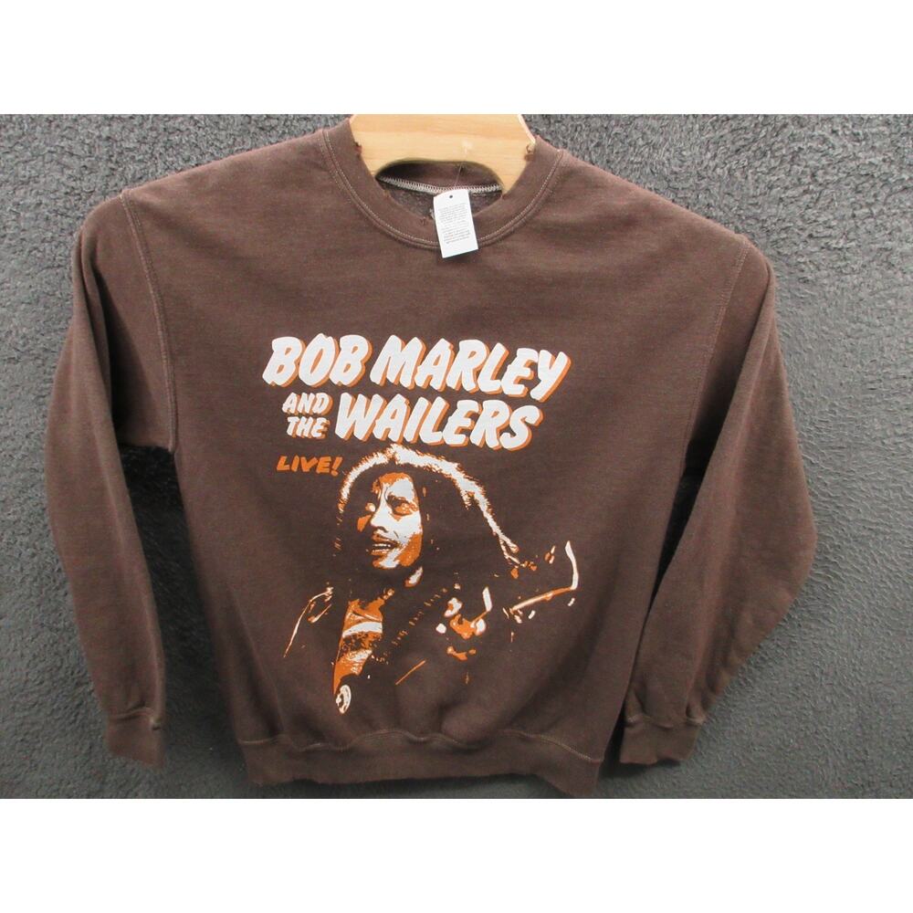 NWT Bob Marley & the Wailers Women's Small Distressed Style Crewneck Sweatshirt